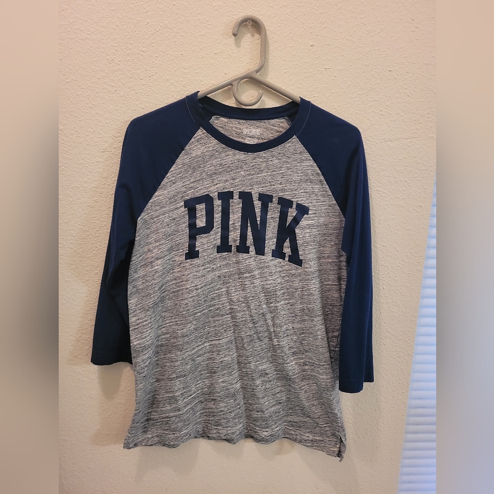 PINK baseball tee size s